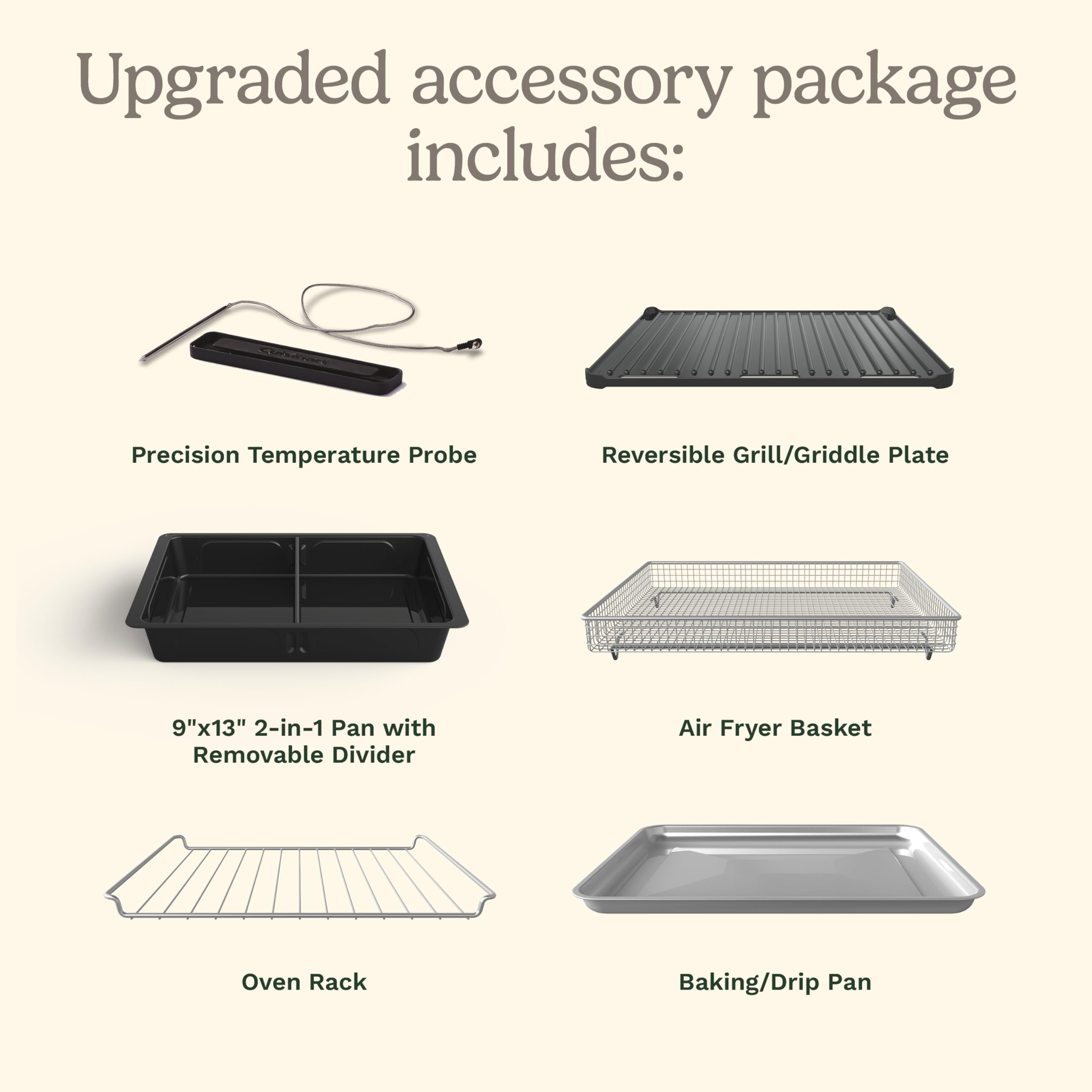 Cuisinart 15-in-1 Extra-Large Digital Air Fryer Oven with 9"x13" 2-in-1 Pan, Air Fry 4 Lbs of Wings, Cook a 13 Lb Turkey or 5+ Lb Chicken, Toast 9 Slices of Bread, and Bake a 13" Pizza, TOA-112 - Image 4