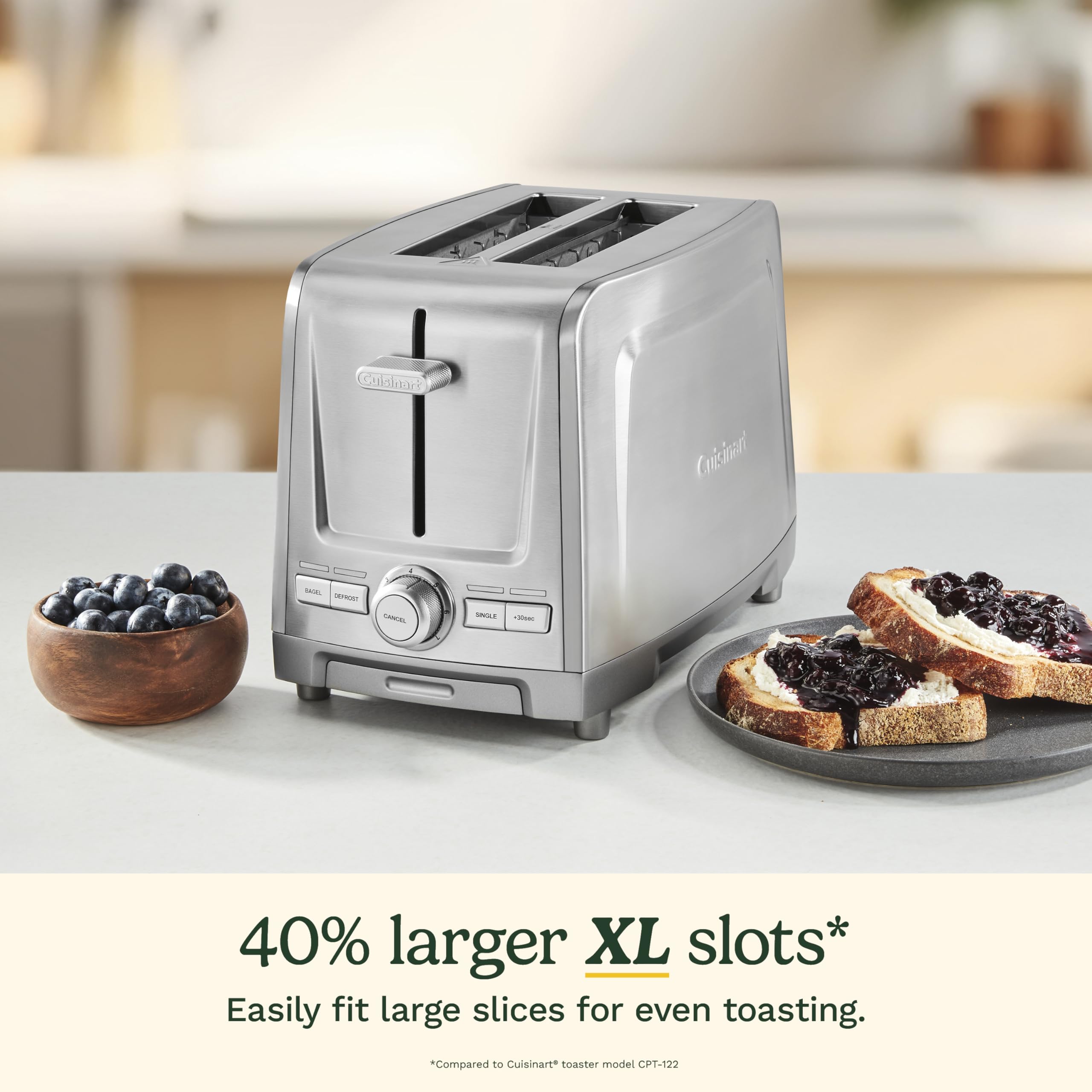 Cuisinart 2-Slice XL Slot Stainless Steel Toaster, Stainless Steel, CPT-1600 - Image 3