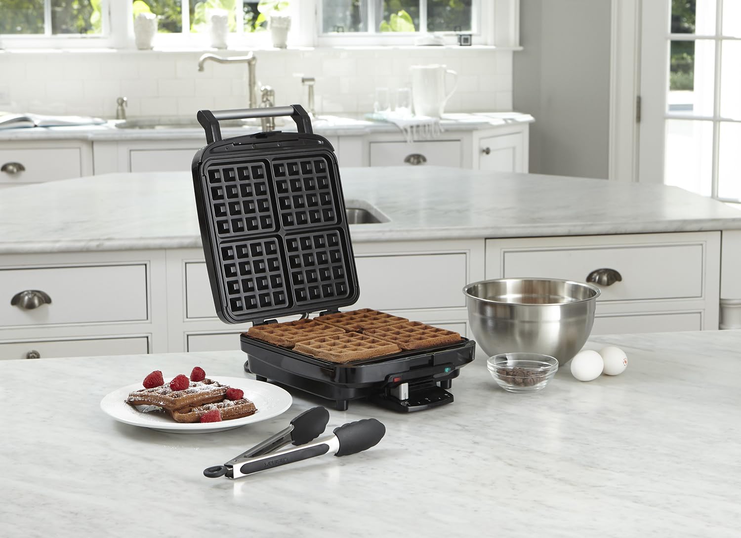 Cuisinart 4 Slice Belgian Waffle Maker - Square, WAF-150NAS - Image 4