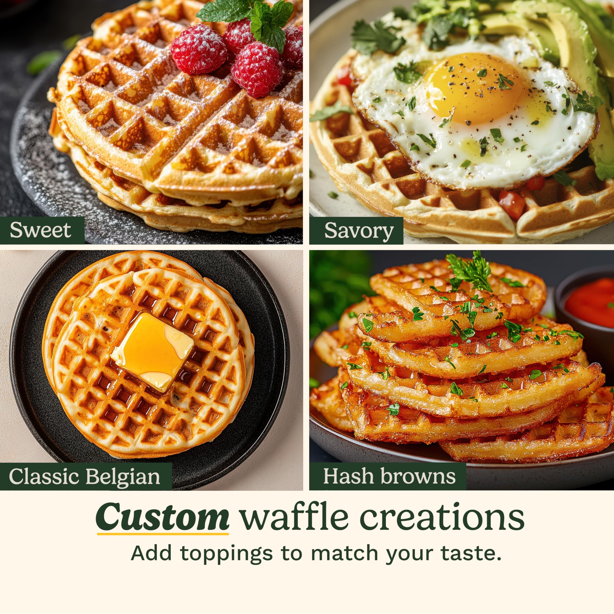 Cuisinart Belgian Waffle Maker, Round Waffle Iron, 6 Setting Adjustable Browning, Audible Alert, Nonstick Plates, WAF-200P1, Silver - Image 7
