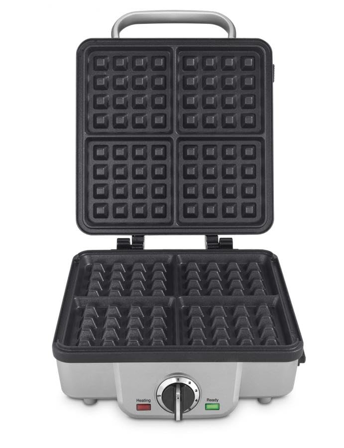 Cuisinart Belgian Waffle Maker with Pancake Plates, Nonstick Plates, 6 Browning Levels, Ready Indicator Lights, Temperature Control, Deep Waffle Pockets, WAF-300P1, Brushed Stainless - Image 8
