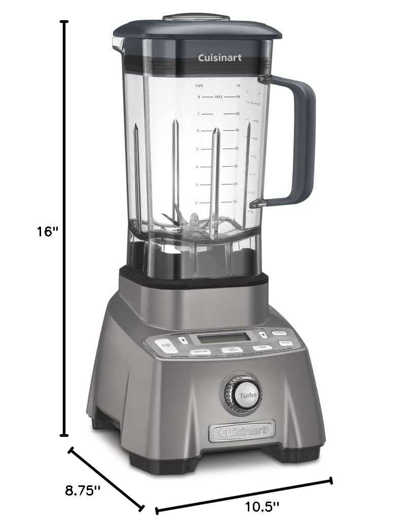 Cuisinart Blender for Shakes, Smoothies & More, 3.5 Peak Hurricane Pro Blender, Gunmetal, CBT-2000P1 - Image 3