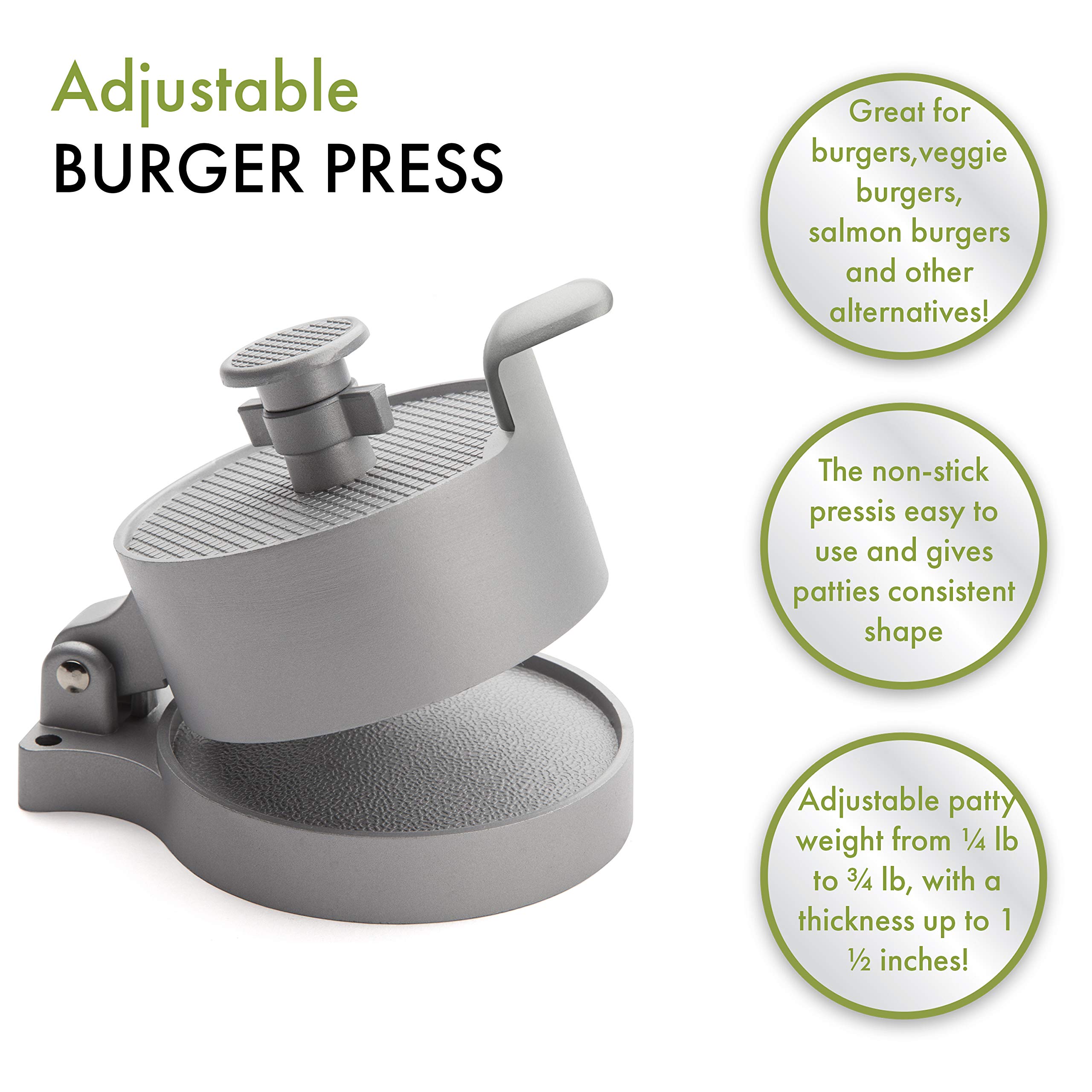 Cuisinart CABP-300 Adjustable Burger Press, Makes 1/4lb to 3/4lb Patties - Image 7