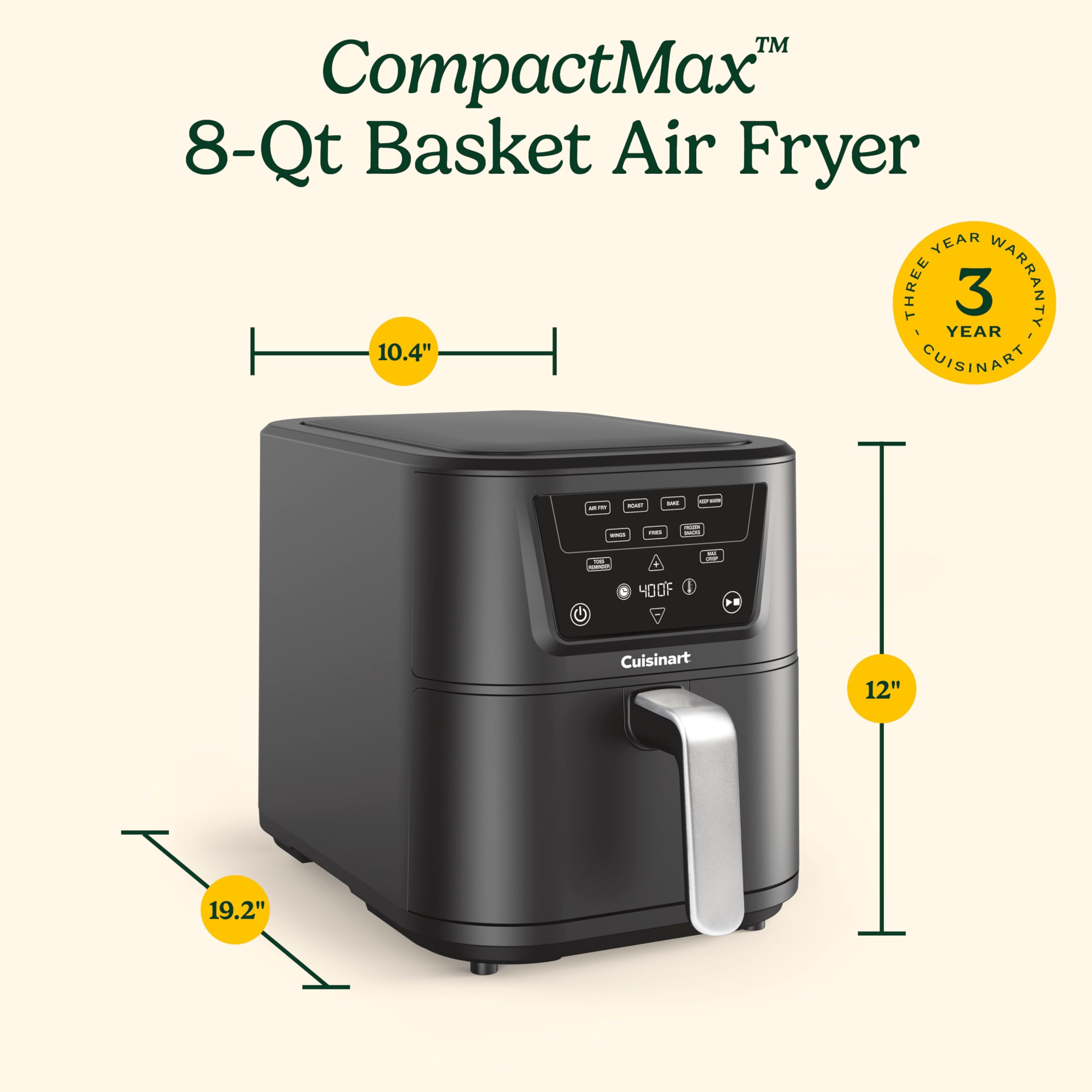 Cuisinart CompactMax™ 8-Qt Basket Air Fryer, AIR-210 - Image 6