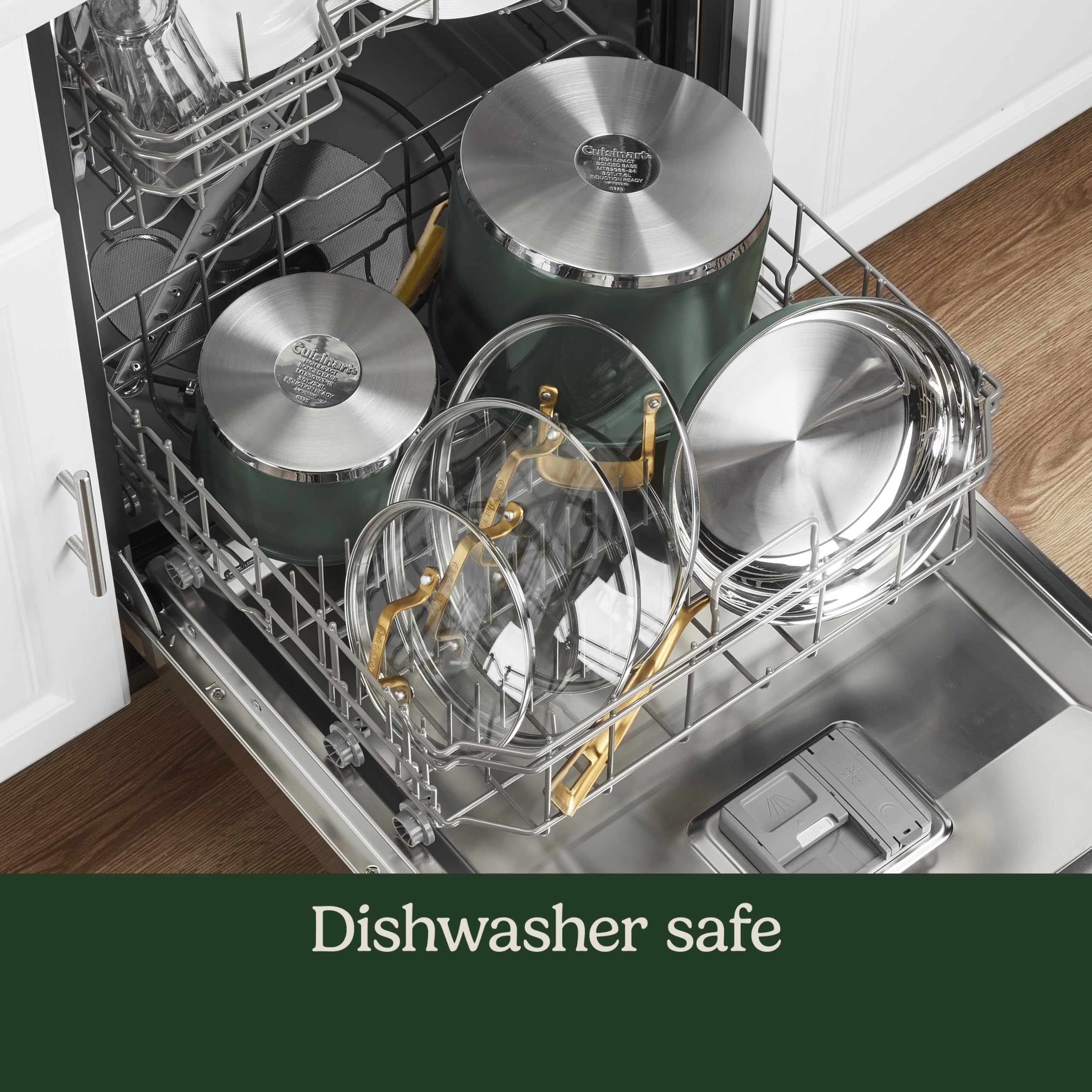 Cuisinart Cookware Set, 11 Piece Stainless Steel Cookware Pots and Pans, Home and Kitchen Durable Stainless Steel for Everyday Cooking, Matte Thyme, MT89G-11 - Image 8