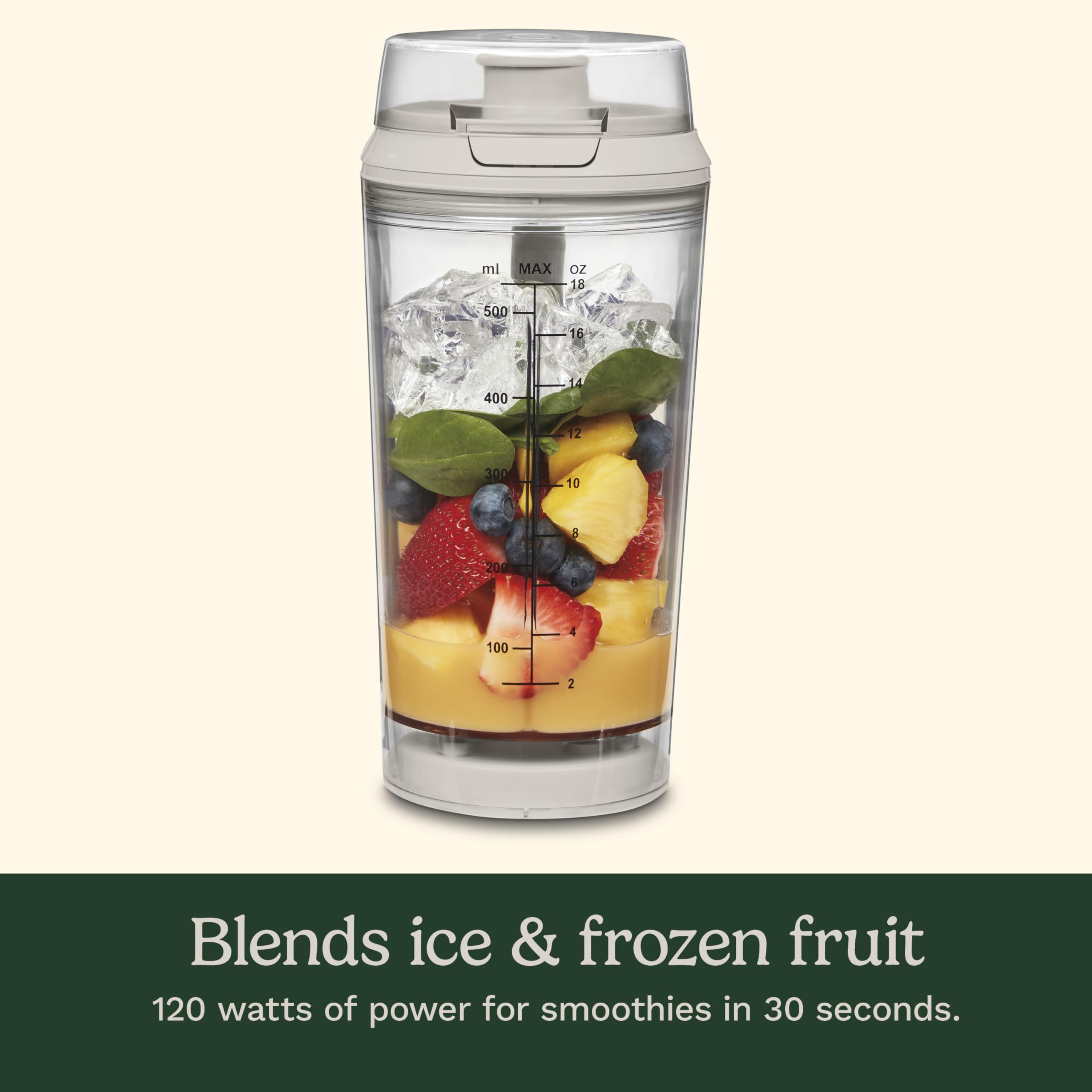 Cuisinart Cordless Rechargeable Portable Blender for Smoothies & Shakes, Personal Smoothie, Compact For Travel, On-the-Go Use, Tan, PBL-100 - Image 4