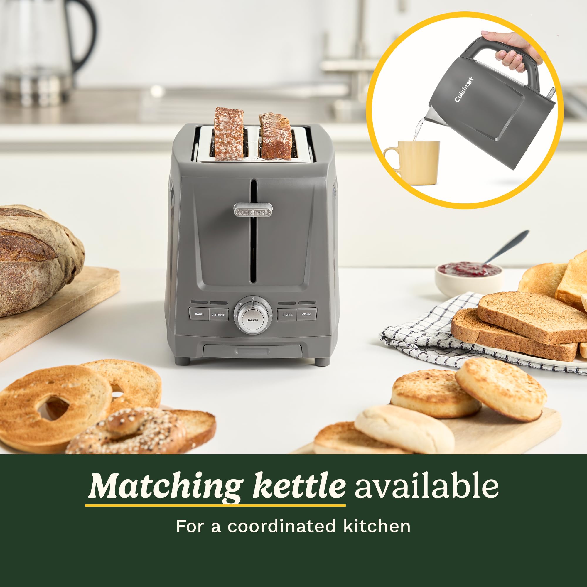 Cuisinart Core Collection 2-Slice Toaster | Extra-Long Slots for Artisan Bread | Bagel Setting |High-Lift Quickview™ | Single Slice & Defrost Functions | +30sec Toast Boost |Removable Crumb Tray - Image 9