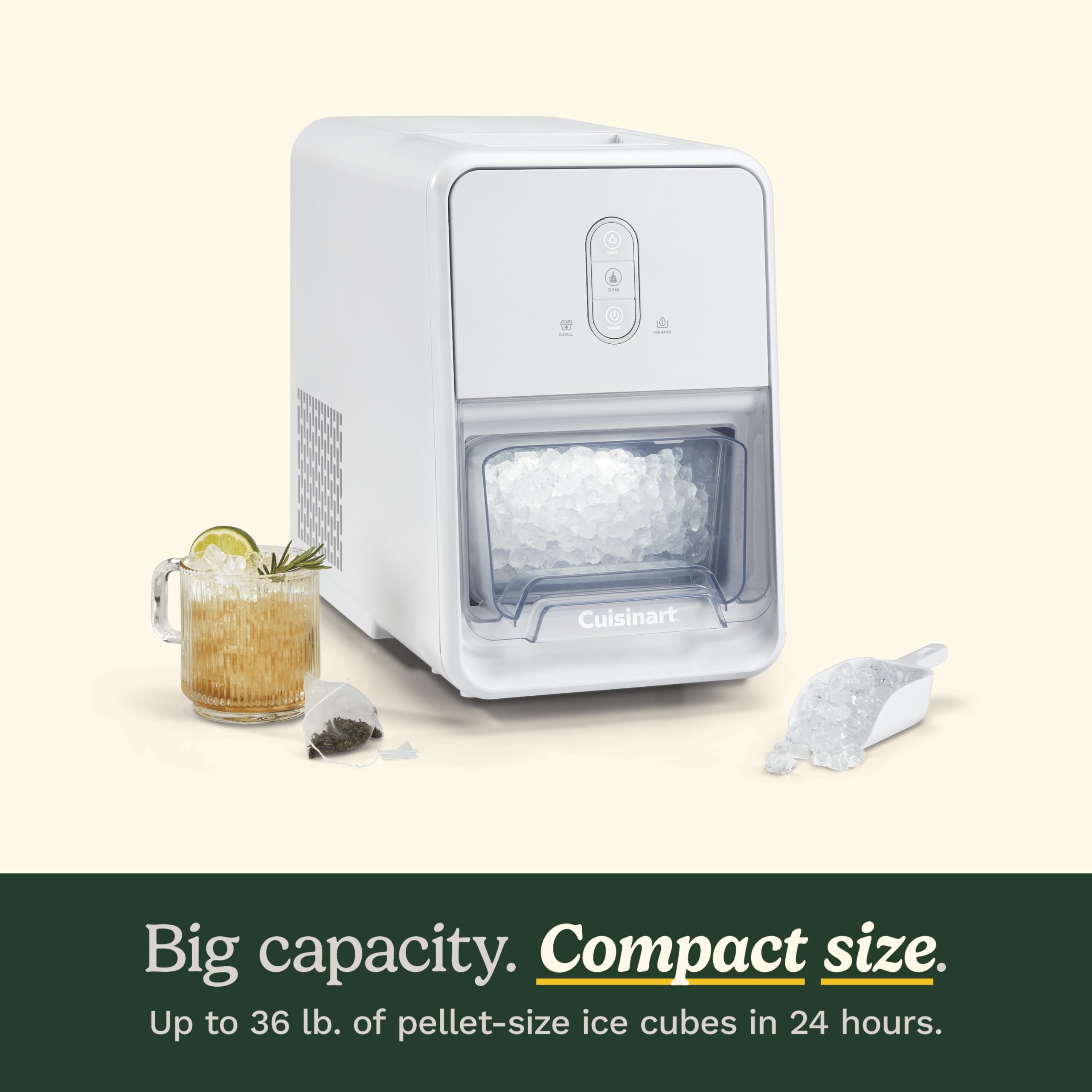 Cuisinart Counter-Top Nugget Ice Cube Maker, White, IMC-12 - Image 6