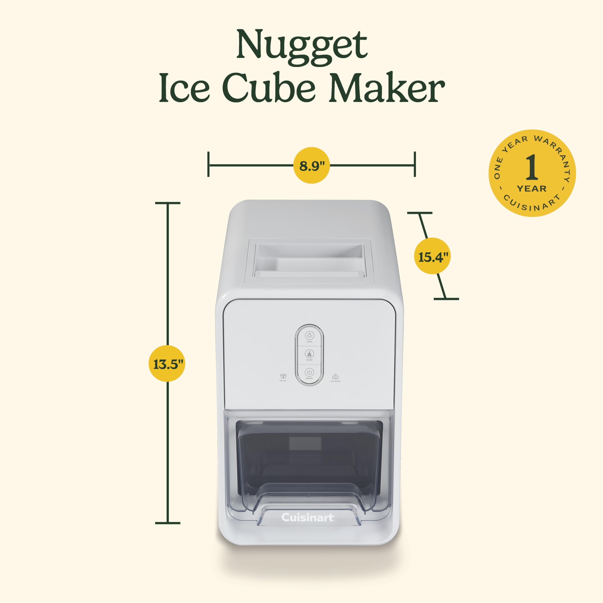 Cuisinart Counter-Top Nugget Ice Cube Maker, White, IMC-12 - Image 7
