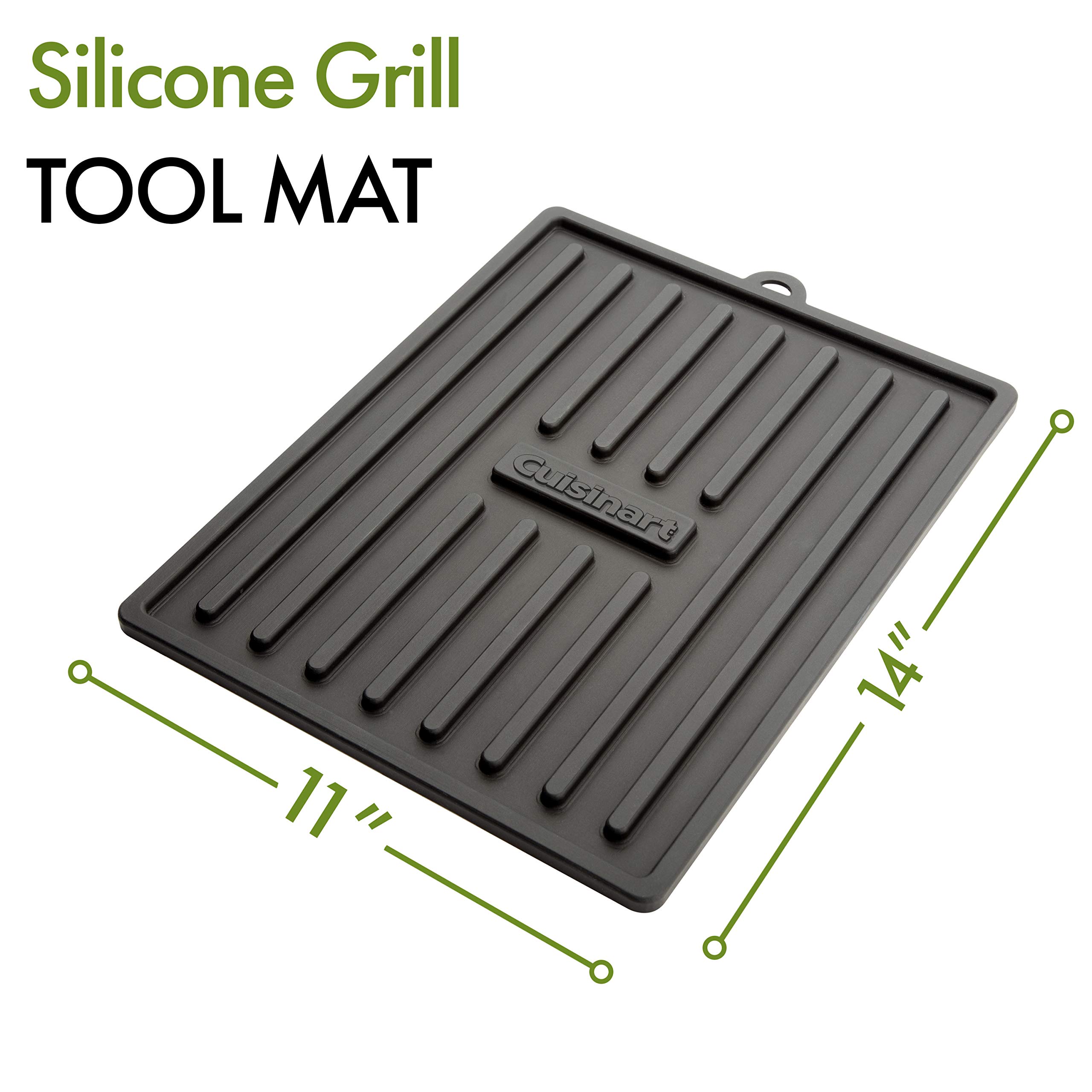 Cuisinart CTM-820 Silicone Grill Tool Mat, 11" x 14", Black - Image 3