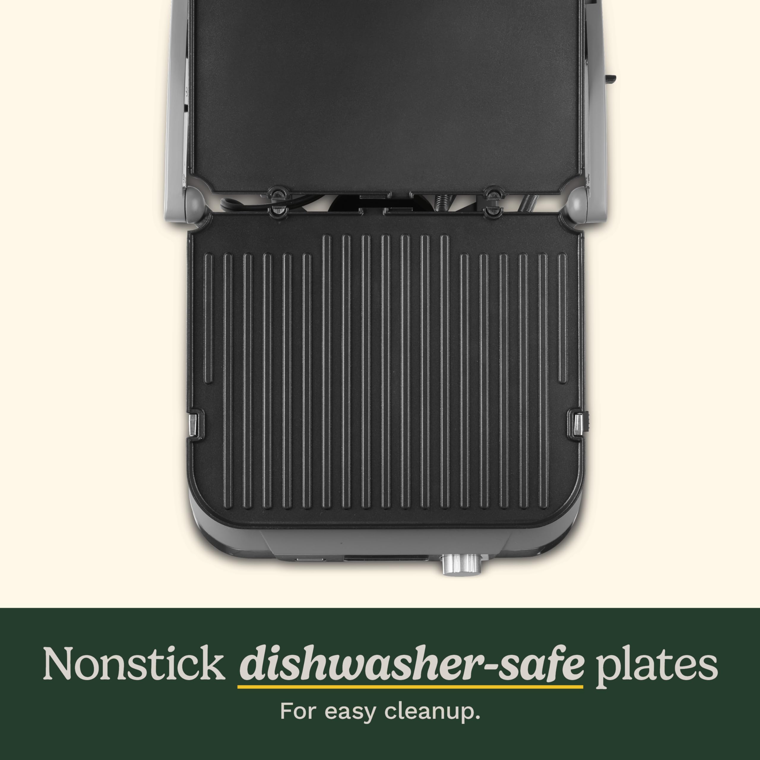 Cuisinart Electric Griddler FIVE Countertop Grill, Enjoy 5-in-1 Functions Including Panini Press, LCD Display, Wide Temperature Range, and Sear Function, Nonstick Plates, GR-5NAS, Stainless Steel - Image 5