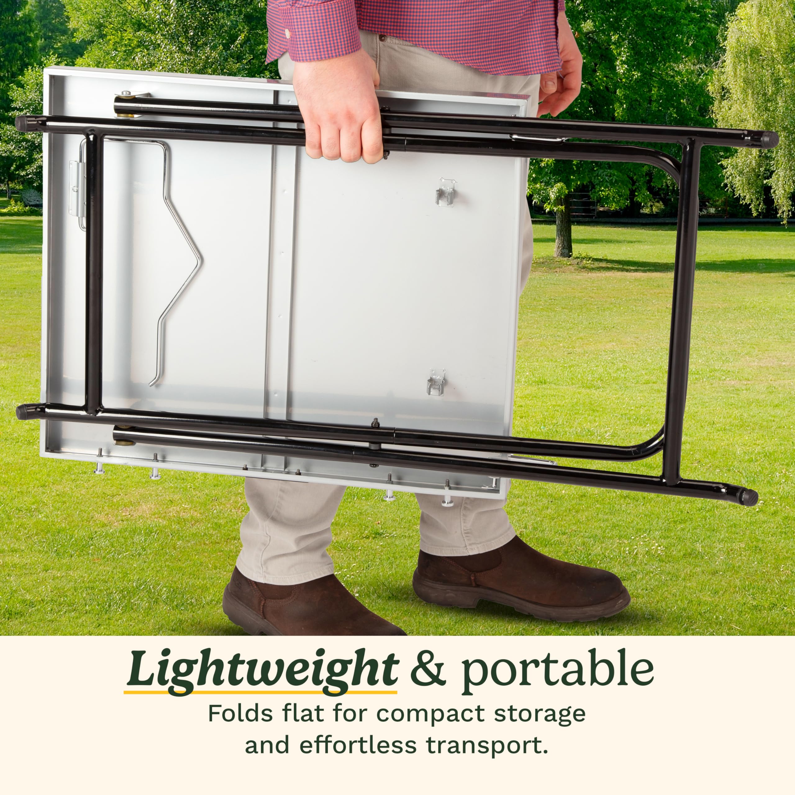 Cuisinart Fold ‘n Go Prep Table, Portable Folding Table and Grill Stand with Tool hooks, Trash Bag Holder, Paper Towel Rack, 24” x 20” Steel Food Prep Station Perfect for BBQs, Tailgates and Camping - Image 5