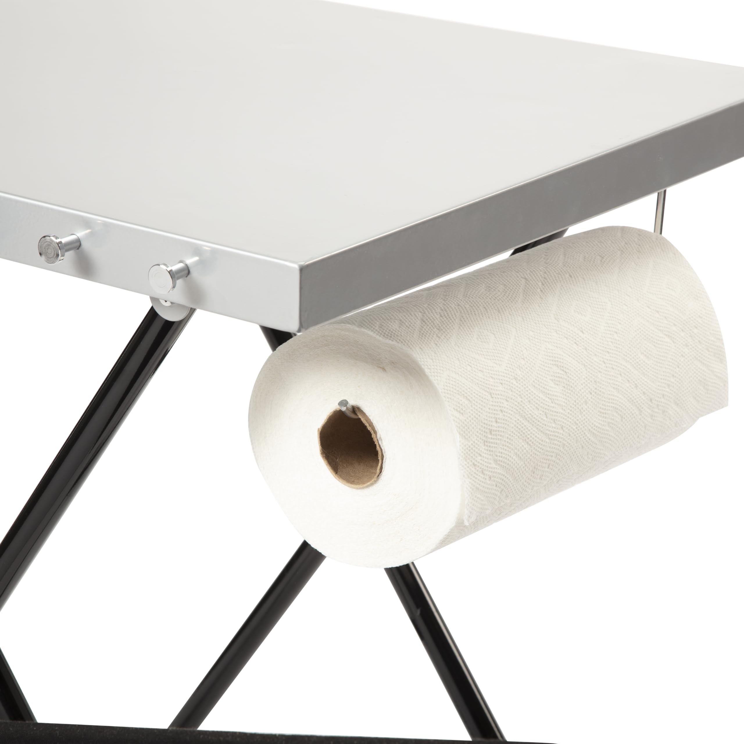 Cuisinart Fold ‘n Go Prep Table, Portable Folding Table and Grill Stand with Tool hooks, Trash Bag Holder, Paper Towel Rack, 24” x 20” Steel Food Prep Station Perfect for BBQs, Tailgates and Camping - Image 8