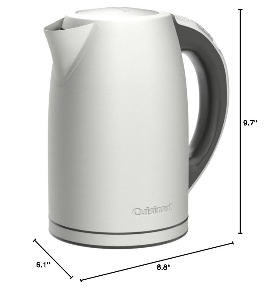 Cuisinart PerfecTemp 1.7-Liter Electric Kettle, Cordless Electric Tea Kettle, 1500W for Fast Heat-Up, 6 Preset Temperatures, 30-Minute Keep Warm, Stay Cool Nonslip Handle, CPK-17P1 - Image 9