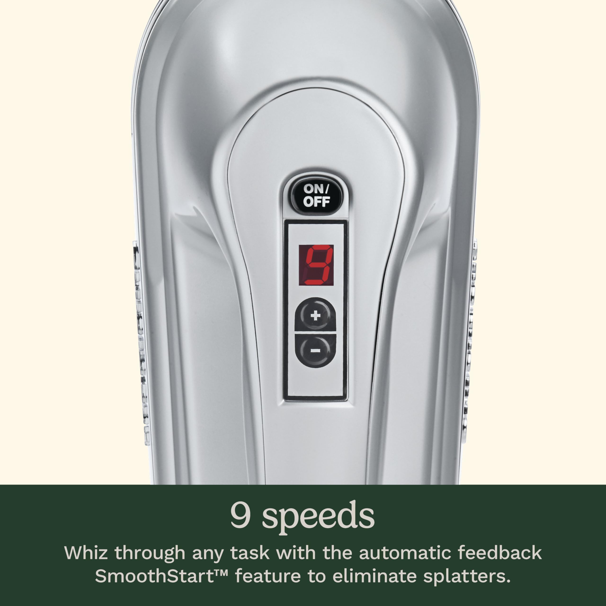 Cuisinart Power Advantage Plus 9-Speed Hand Mixer, 220W Motor, Electric Mixer with Dishwasher-Safe Beaters, Storage Case, HM-90BCS, Brushed Chrome - Image 3