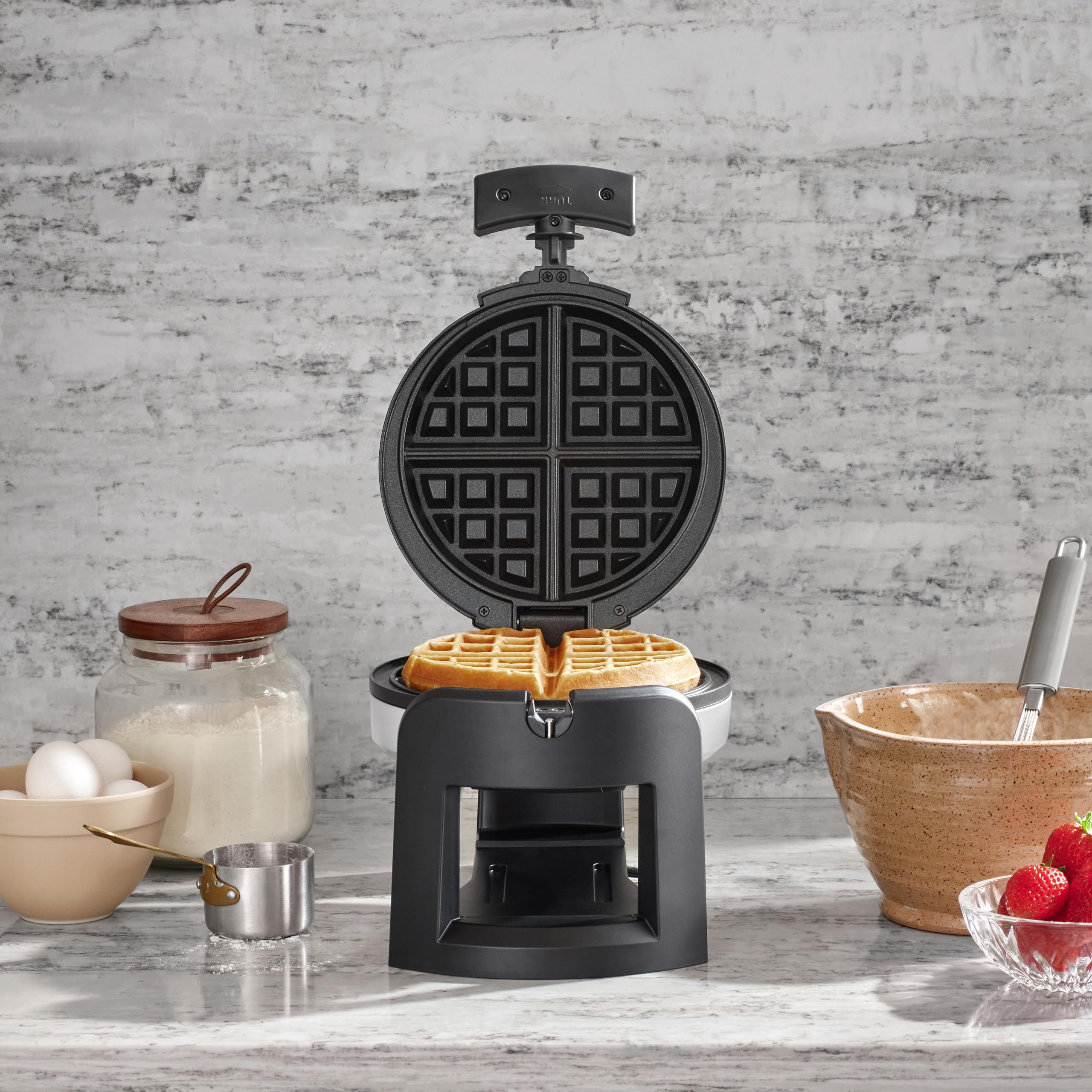 Cuisinart Round Flip Belgian Waffle Maker, 1" thick Belgian-style Waffle, WAF-F30NAS - Image 5