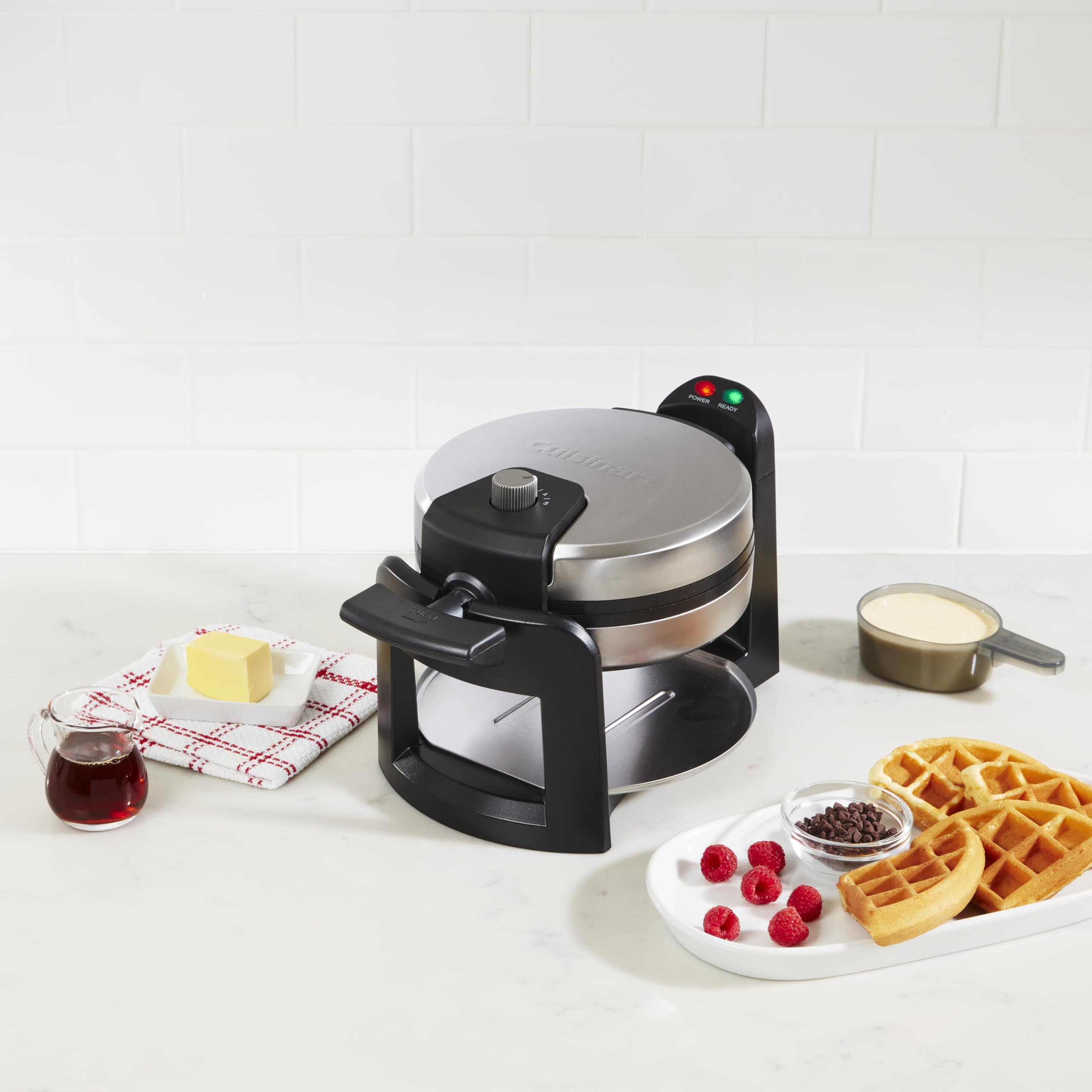Cuisinart Round Flip Belgian Waffle Maker, 1" thick Belgian-style Waffle, WAF-F30NAS - Image 8