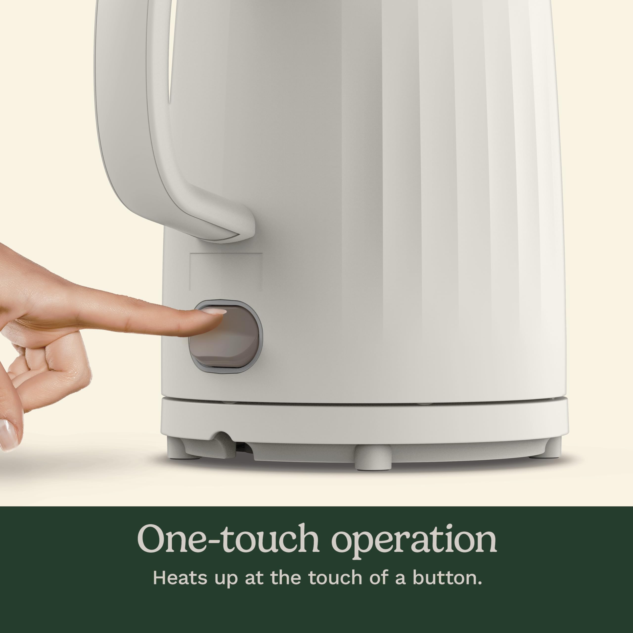 Cuisinart Soho 1-Liter Double Wall Electric Hot Water Kettle, Tea Kettle with Stainless Steel Interior, One Touch Operation to Boil Water for Tea, Hot Cocoa, or Instant Oatmeal, CK-10TR, Truffle - Image 7