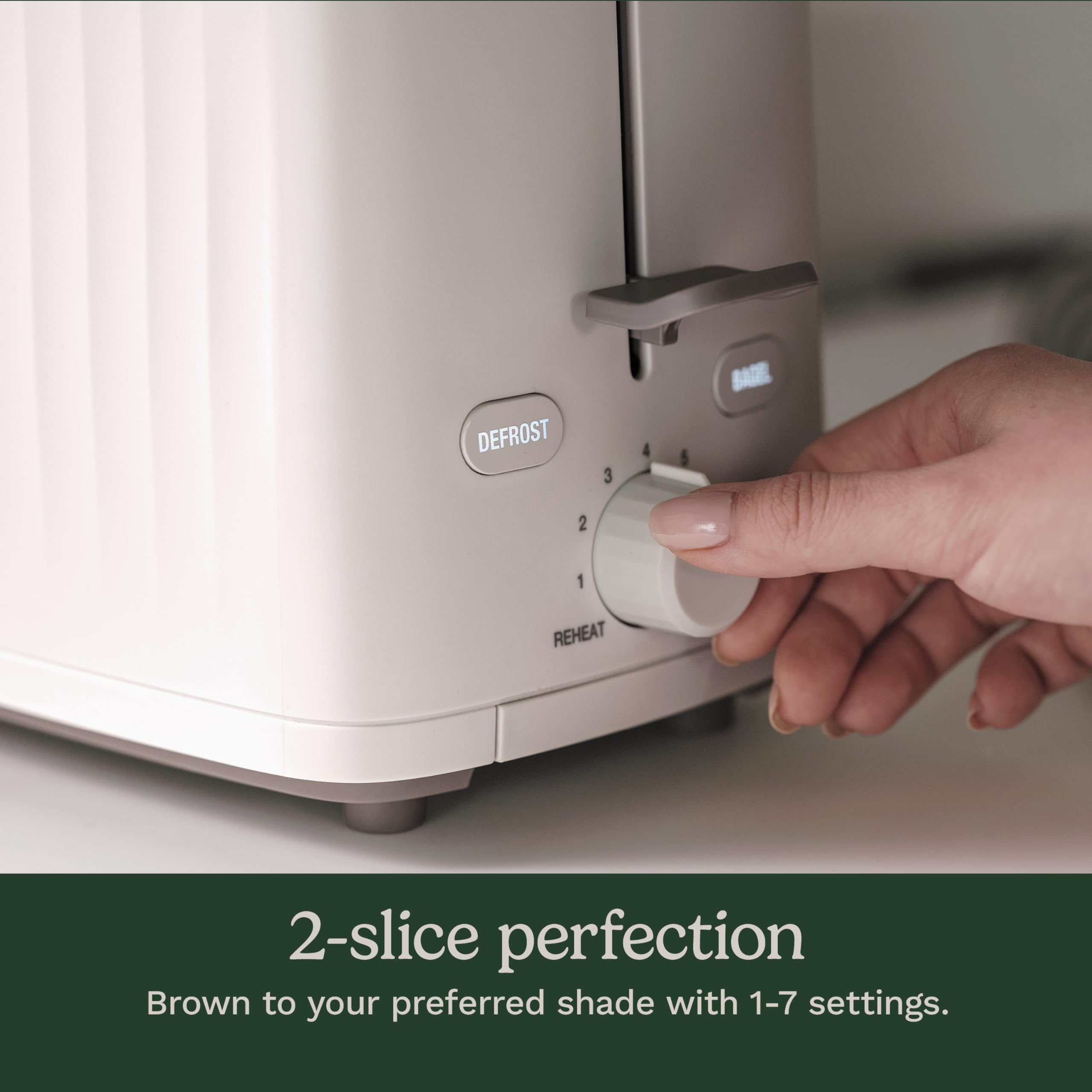 Cuisinart Soho™ Collection 2-Slice Toaster, 7 Toaster Setting, Defrost, Reheat, and Bagel Setting, Convenient Rear Cord Storage, Truffle, CPT-7TR - Image 3