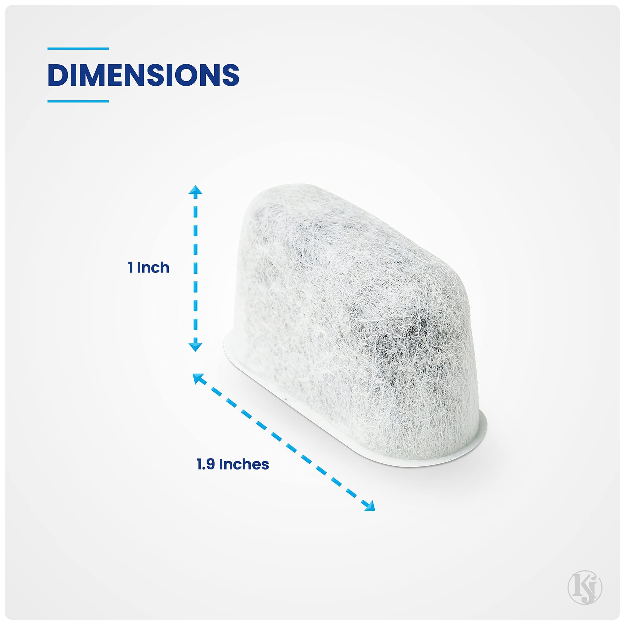 K&J 12-Pack Cuisinart® Coffee Filter Replacement Charcoal Water Filters for Coffee Makers - Fits all Cuisinart and Braun BrewSense Coffee Makers - Image 3