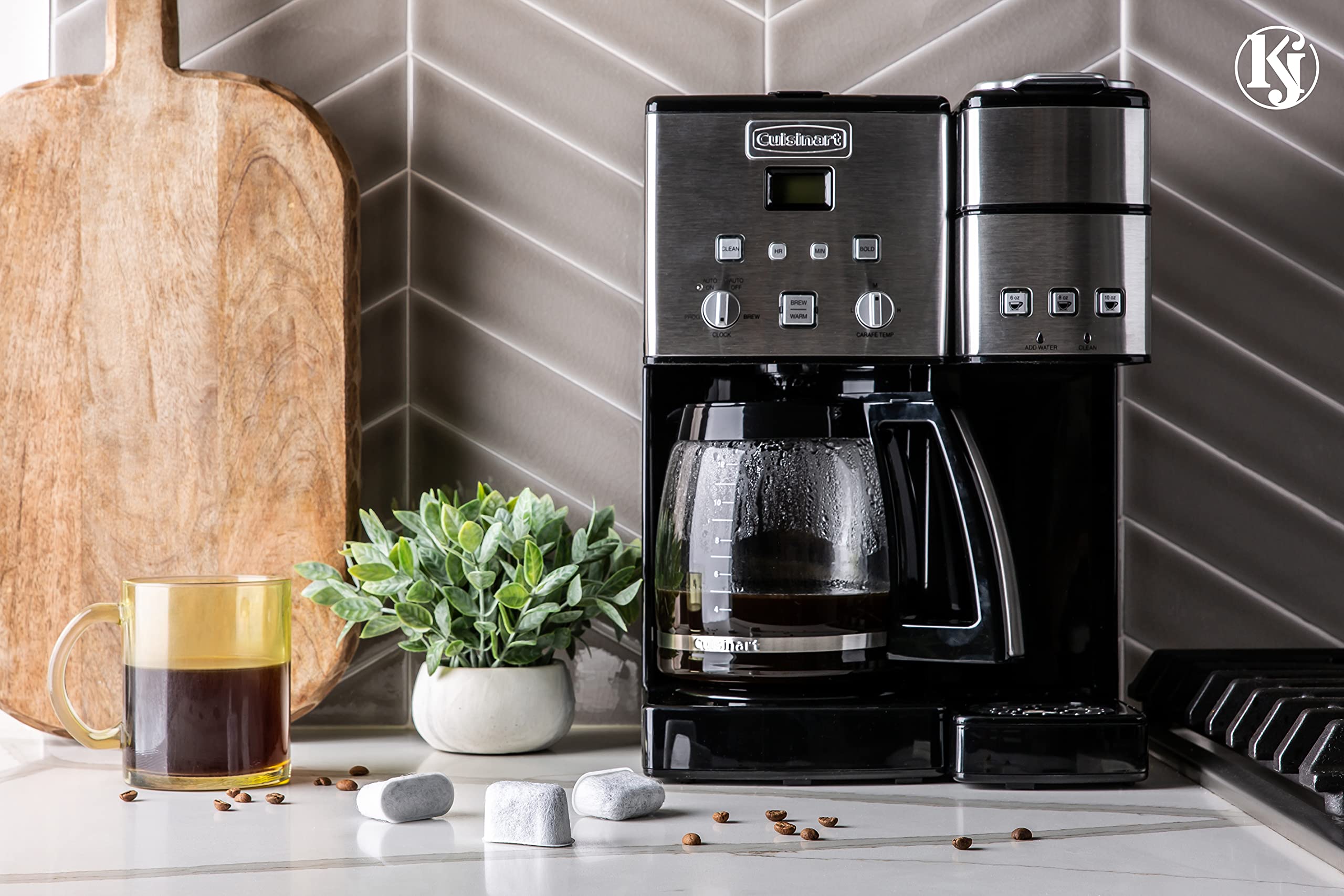 K&J 12-Pack Cuisinart® Coffee Filter Replacement Charcoal Water Filters for Coffee Makers - Fits all Cuisinart and Braun BrewSense Coffee Makers - Image 6